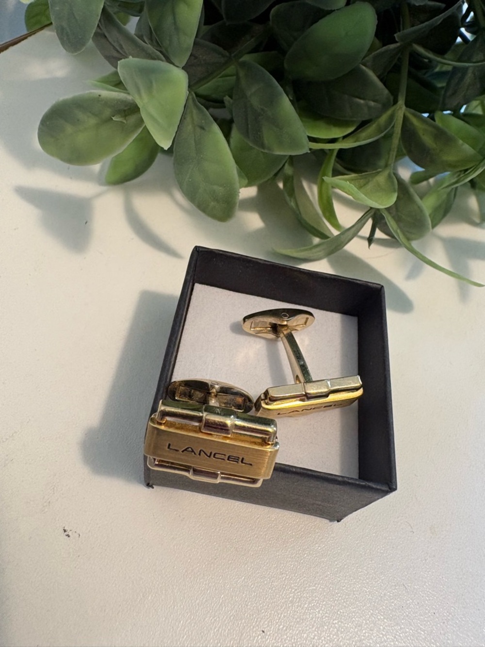 Lancel Paris Gold-Tone Cufflinks
